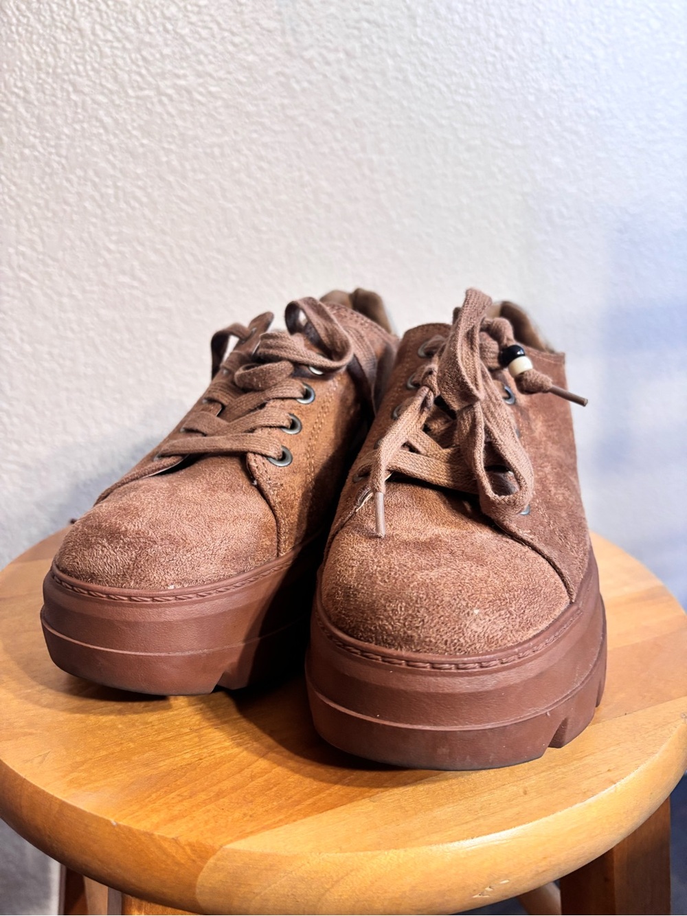 Zodiac Brown Suede Platform Sneakers